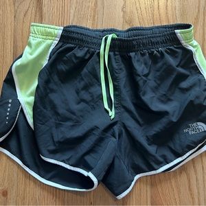 The North Face Flash Dry Women’s short, size small, green and grey